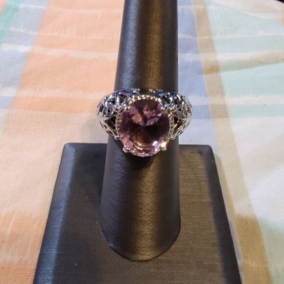 Stainless steel silver fashion ring, size 7 - Picture 2 of 10